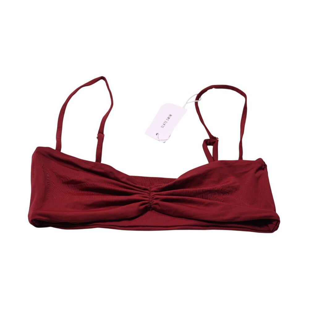 Slate Swim Lagos Top in Bordeaux